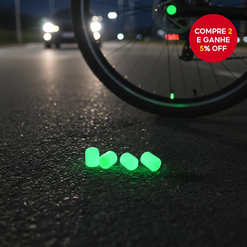 Tampas de Válvula LED para Bicicleta MTB - Capas Luminosas para Pneus para Decoração de Bicicleta, Pequena Iluminação