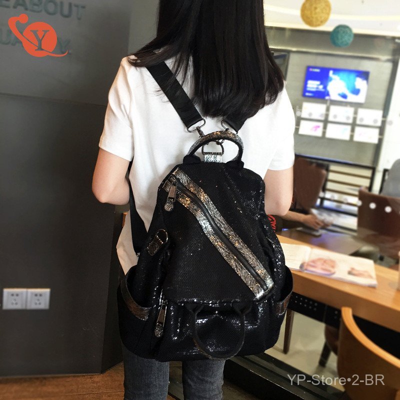 Mochila personalizada de moda europeia e americana, pode ser carregada à mão ou usada como bolsa transversal, mochila mu