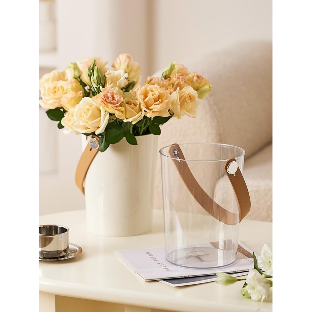 Balde de despertar transparente acrílico loja de flores vaso dedicado balde de flores de água profunda flor doméstica gr