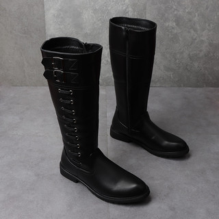 Botas Martin masculinas de cano alto, botas de cavaleiro de equitação, botas de desempenho de palco, botas de levantamen