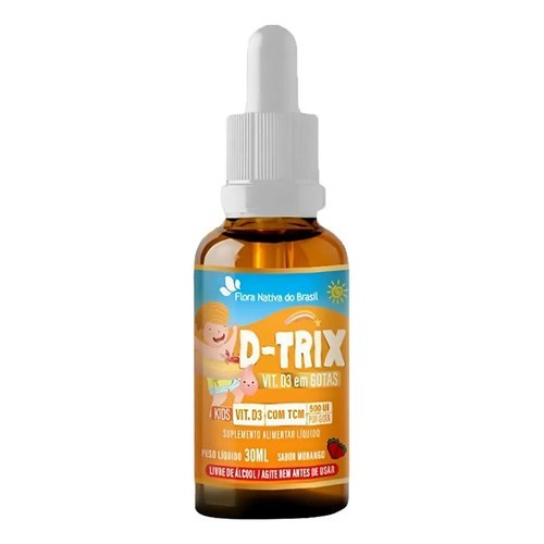 Vitamina D3 D-trix Kids Gotas 30ml Flora Nativa Sabor Morango