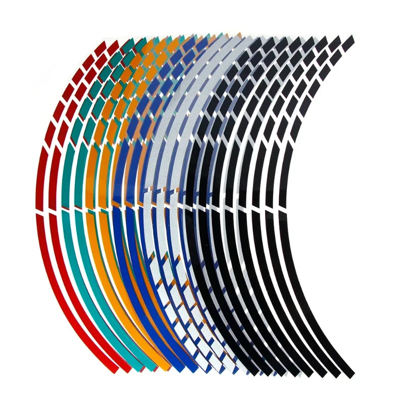 1 Conjunto De Decalques Para Pneus De Carro E Motocicleta , Tiras De Acabamento , Adesivo Refletivo Universal Roda De Bi