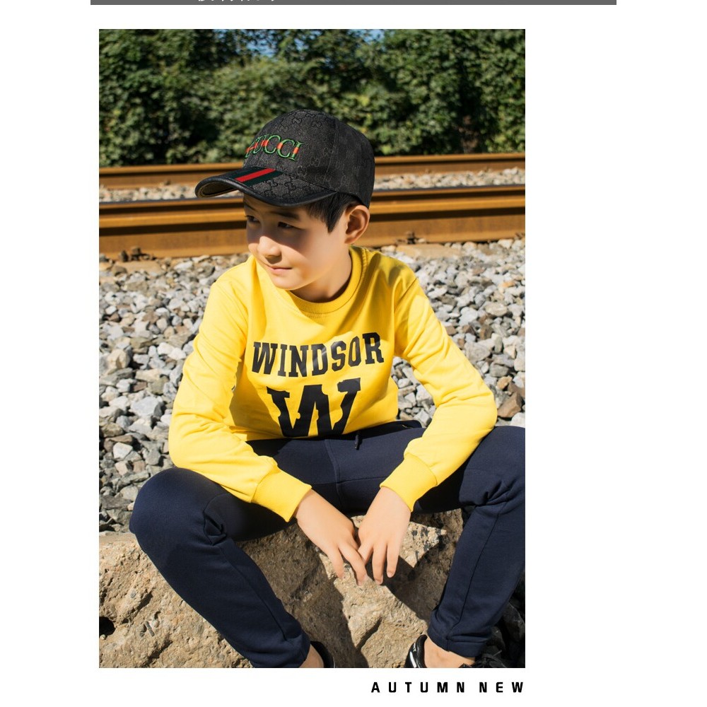 Novo estilo Terry meninos primavera outono puro algodão camisa de fundo moletom crianças camiseta meninos de manga compr