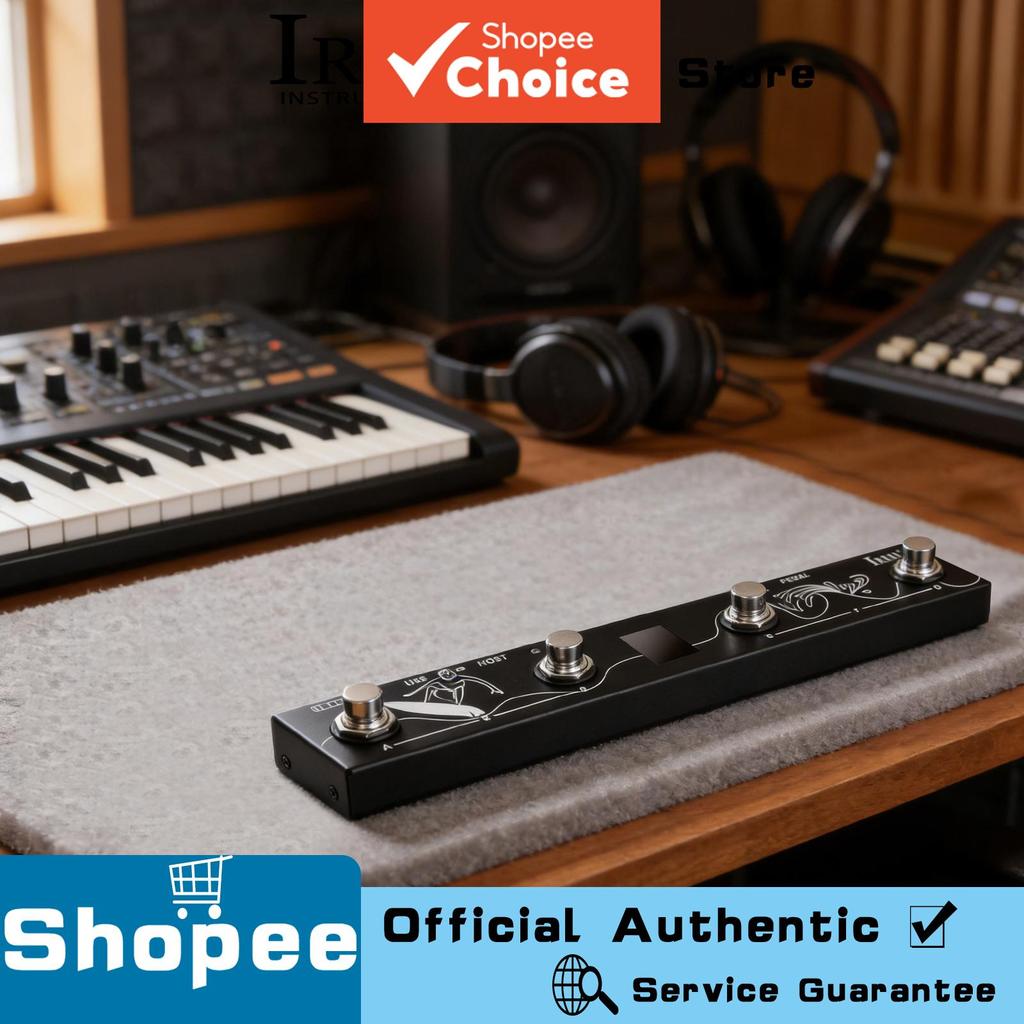 IRIN Chocolate Plus Controladora MIDI sem fio Pro M-VAVE Teclado Instrumento 4 botões de interruptor de pedal Interface