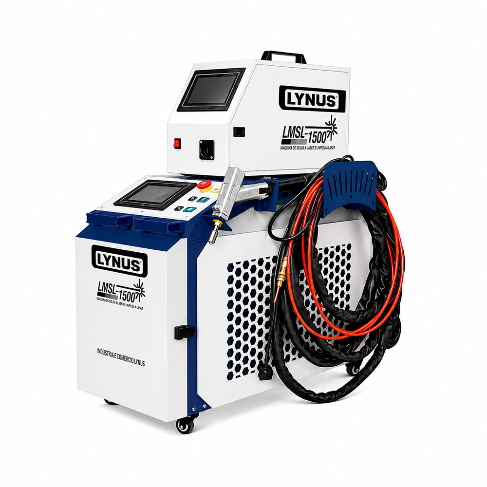 Máquina de Solda a Laser 1200W com Alimentador Externo Lynus LMSL-1500 Monofásico (220V)