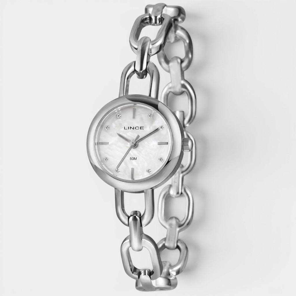 Relógio Lince Analógico Pulseira Chain Feminino