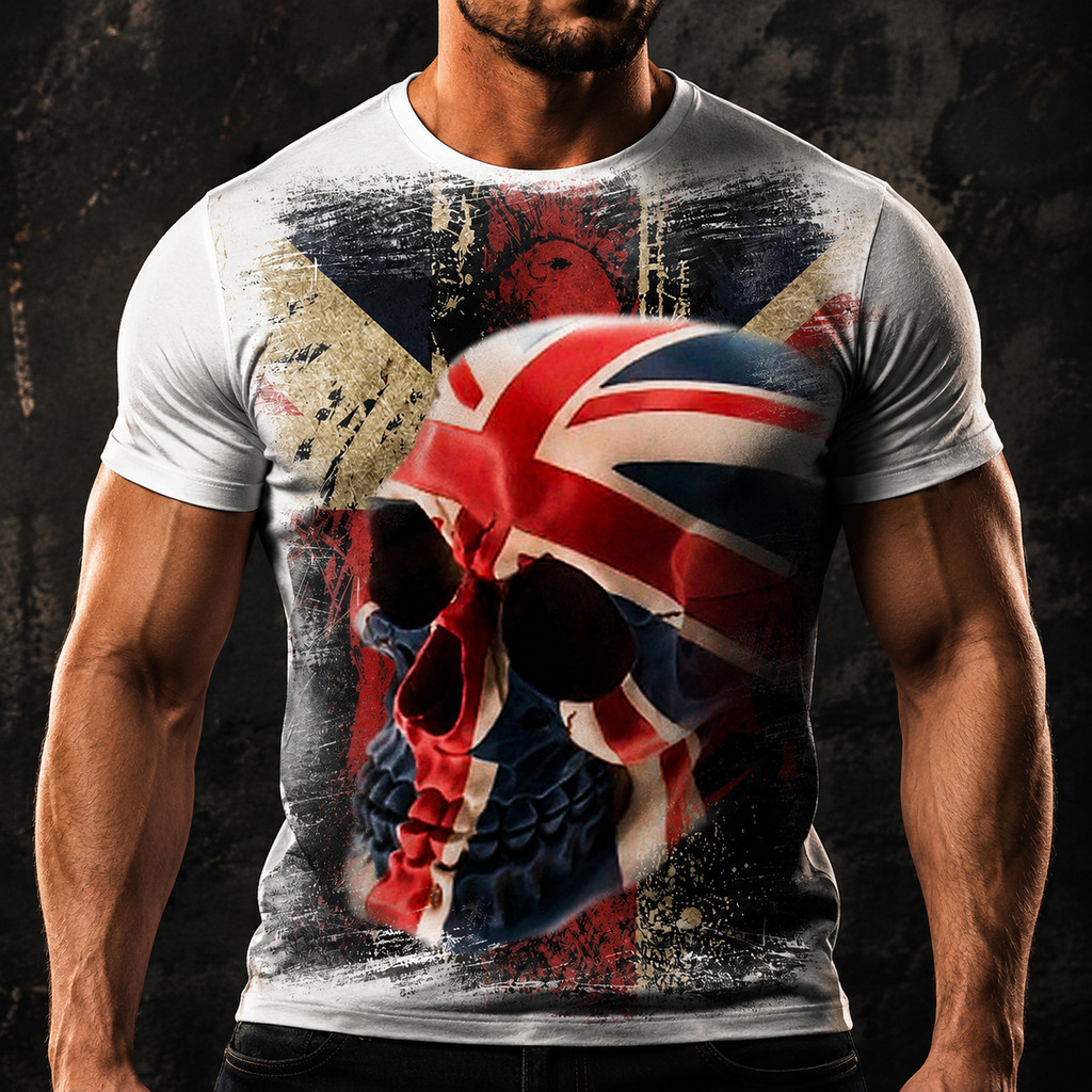 Camisa Camiseta Caveira Inglaterra 02