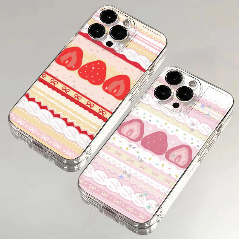 Capa De Melancia Morango Para OPPO C21Y C25Y C12 C11 C25 C25S C15 5i 5S 6i C3 6 7 3 5 Pro Transparente TPU Criativo Síli