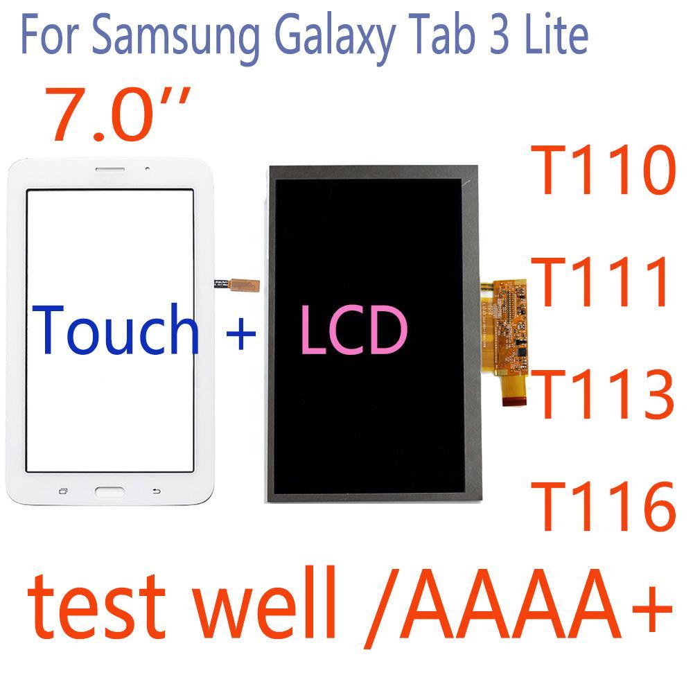 7 Alto-Falante LCD Para Samsung Galaxy Tab 3 Lite SM-T110 T111 T113 T116 T113NU Display Tela De Toque Digitador Substitu
