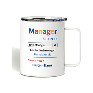 Melhor gerente estilo busca copo térmico nome personalizado copo de água 304 aço inoxidável local de trabalho liderança 
