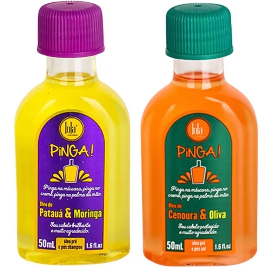 Kit Pinga Lola Cosmetics – Patauá & Moringa + Cenoura & Oliva