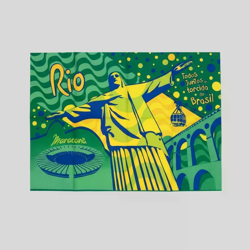 Bandeira Brasil Rio de Janeiro Verde e Amarelo 90x140cm