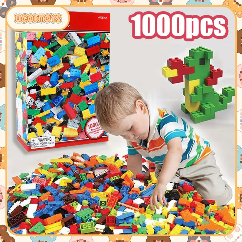 1000PCS/500PCS Block Toys  for Kids Building Block Bricks Compatible Educational Toys Child Gift