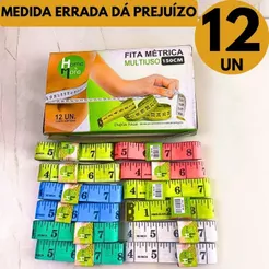 Fita Métrica Corporal 1,5m Para Costura Fitness Academia Dieta Moda e Uso Doméstico