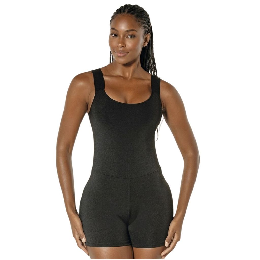 Macaquinho Fitness Academia Feminino Curto Demilus Tangent Regata Zero Transparência Modela O Corpo
