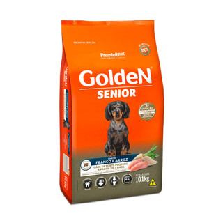 RAÇÃO GOLDEN SENIOR RAÇAS PEQUENAS 7+ FRANGO 10KG MNI BITS