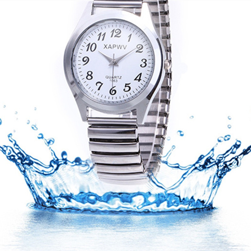 Relógio de quartzo com mostrador grande, pulseira elástica, relógio casual de nova moda...