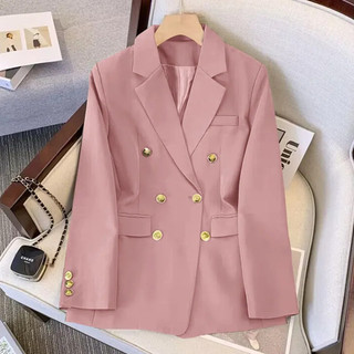 Moda Solta Fino Ajuste Blazer Feminino Casual Elegante Escritório Terno Jaqueta Casaco Oversized