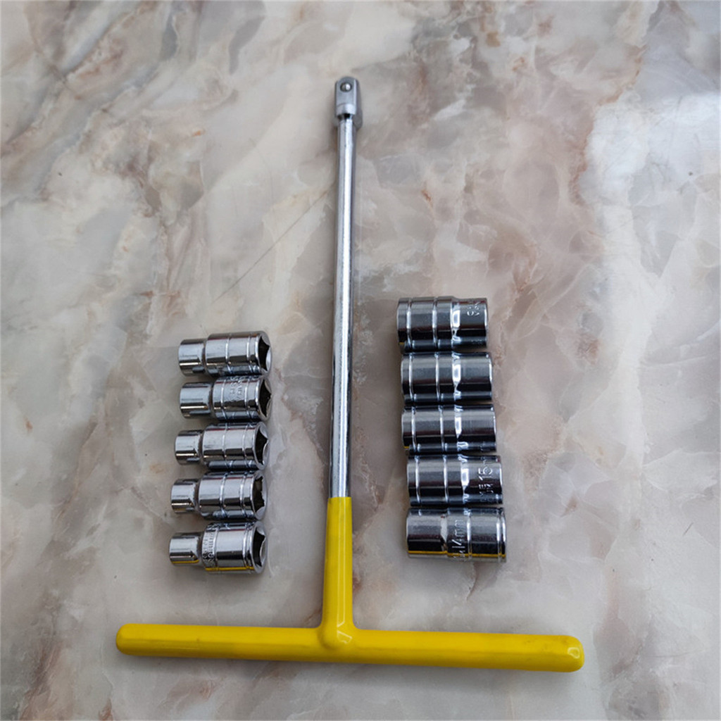 Chave de soquete rotativa tipo T Dafei com cabeças intercambiáveis, ferramenta multifuncional portátil, ferramenta de so
