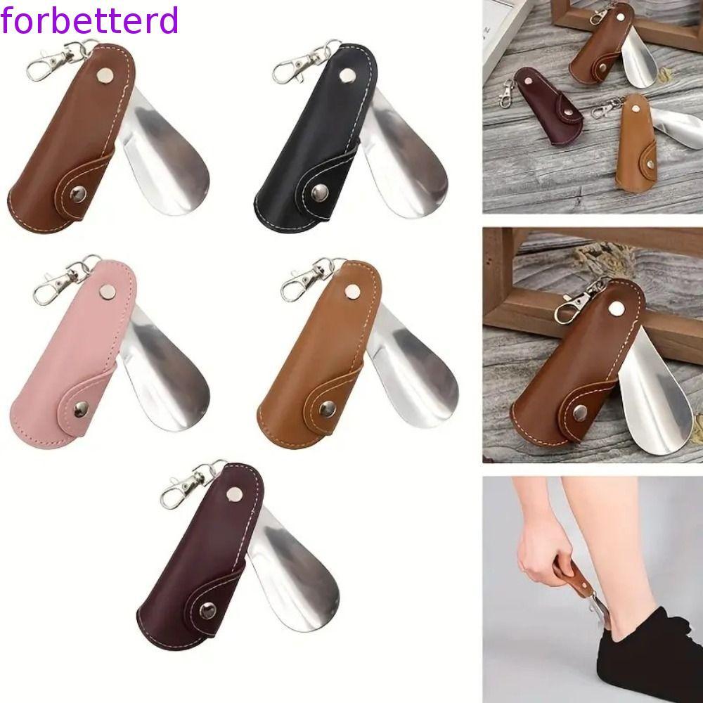 Calçadeira Dobrável FORBETTERD , Auxílio Conveniente Para Uso De Sapatos De Aço Inoxidável , Portátil De Couro