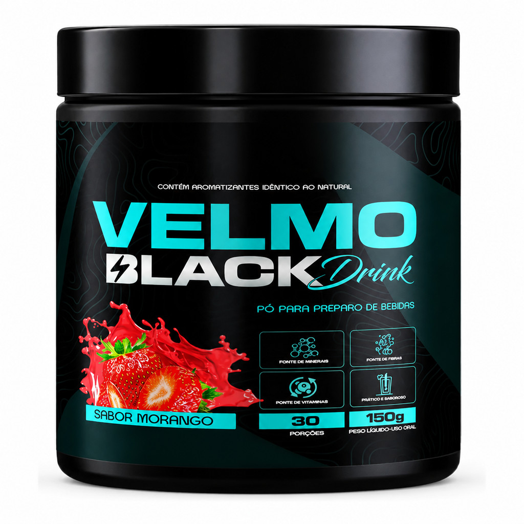 Velmo Black Drink Original 150g - Mais Energia E Força