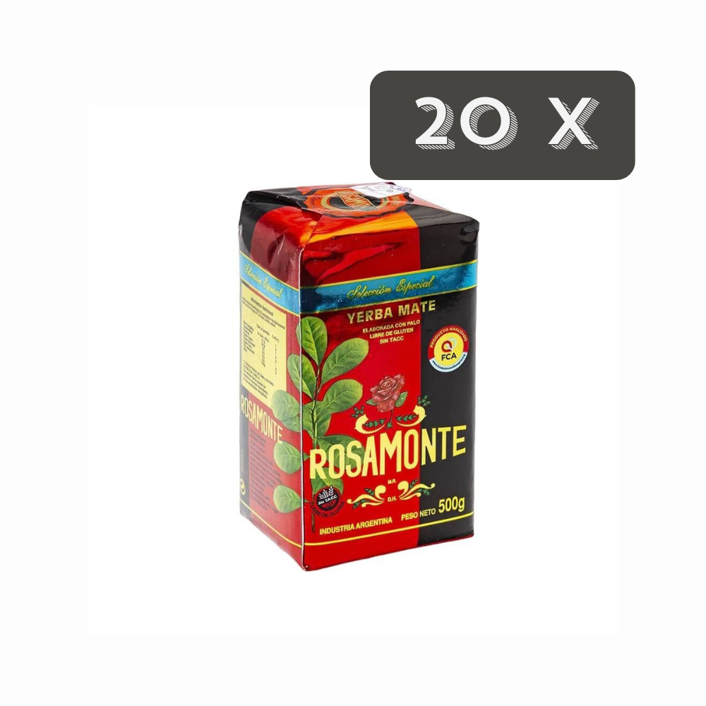 Kit 20 Erva Mate Rosamonte Seleção Especial 500g