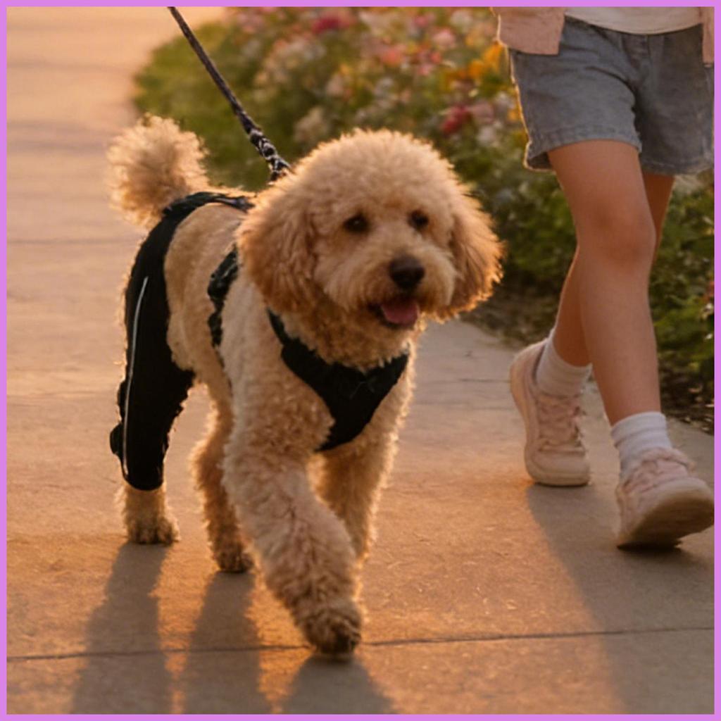 Estilingue De Suporte Para Cães Ajustável Antiderrapante Arnês De Elevação Com Alça Reflexiva Respirável Joelheira Artic