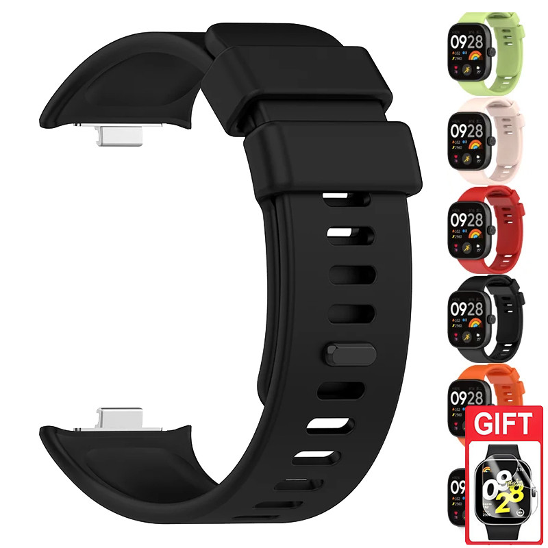 Acessórios Strap Pulseira Silicone Película TPU*2 for Relógio Smartwatch Redmi Watch 6 / Redmi Watch 5 / Redmi Watch 4