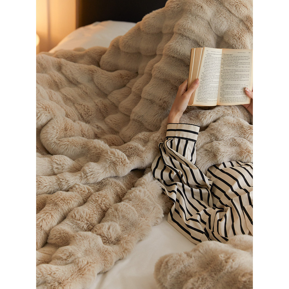 High-End sentimento ~ toscana cobertor de pele reta inverno ar condicionado cobertor sofá cobertor cama cochilo escritór