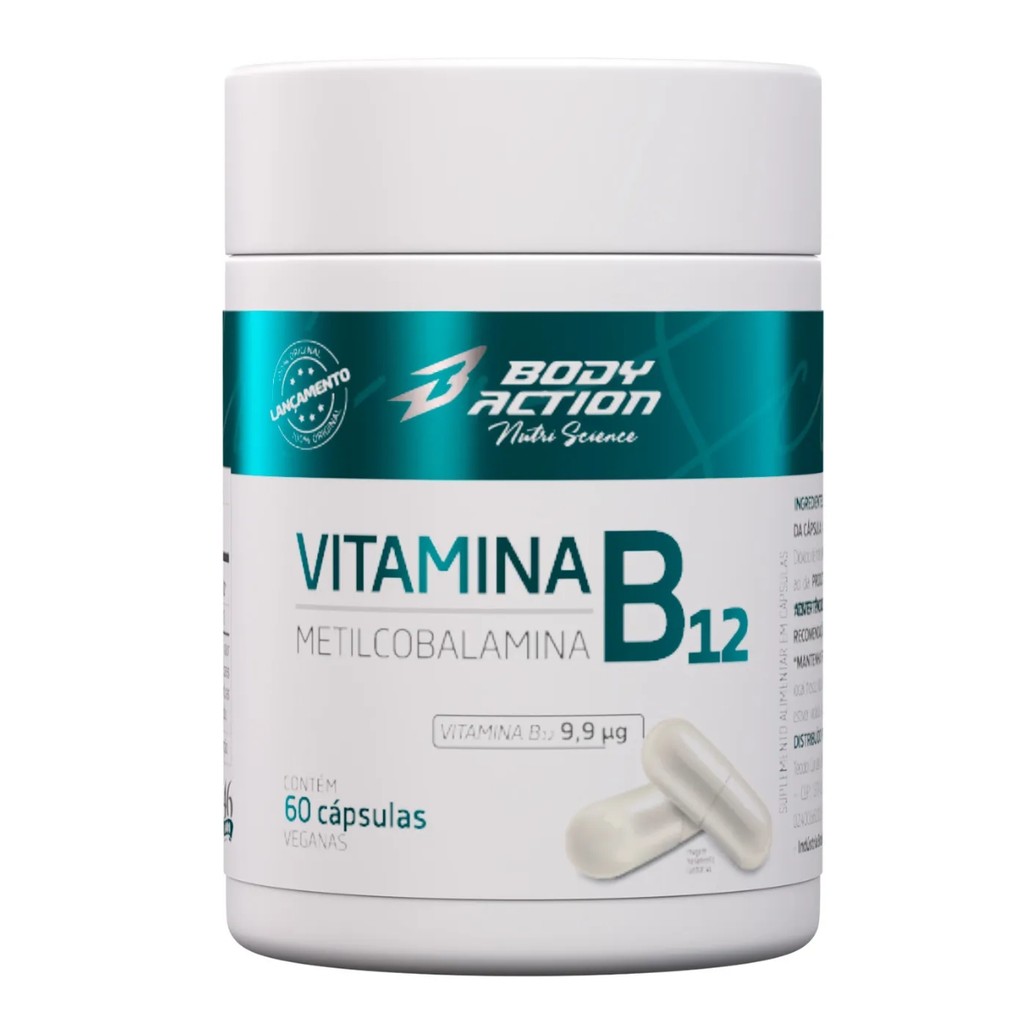 Vitamina B12 Pote Com 60 cápsulas Bodyaction