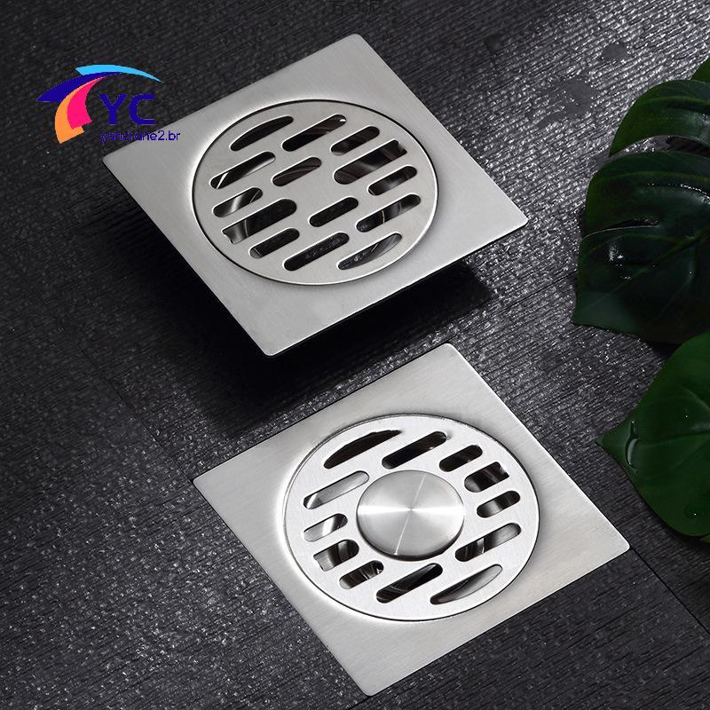 YCBR Dreno De Piso De Chuveiro Quadrado De Aço Inoxidável Removível À Prova De Odor Acessórios De Peças De Banheiro .
