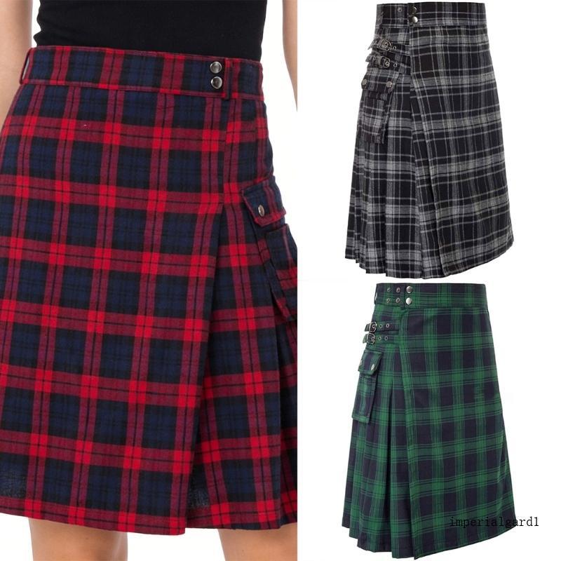 Imp Mens Escocês Tartan Kilts Highlands Casual Utility Alças