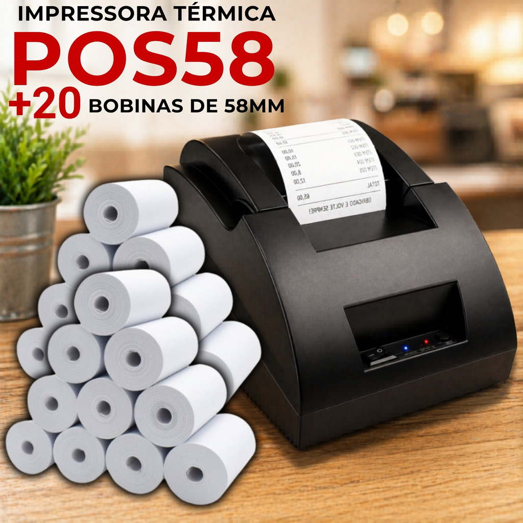 Impressora Termica 58mm Cupom Nao Fiscal para computador delivery ifood