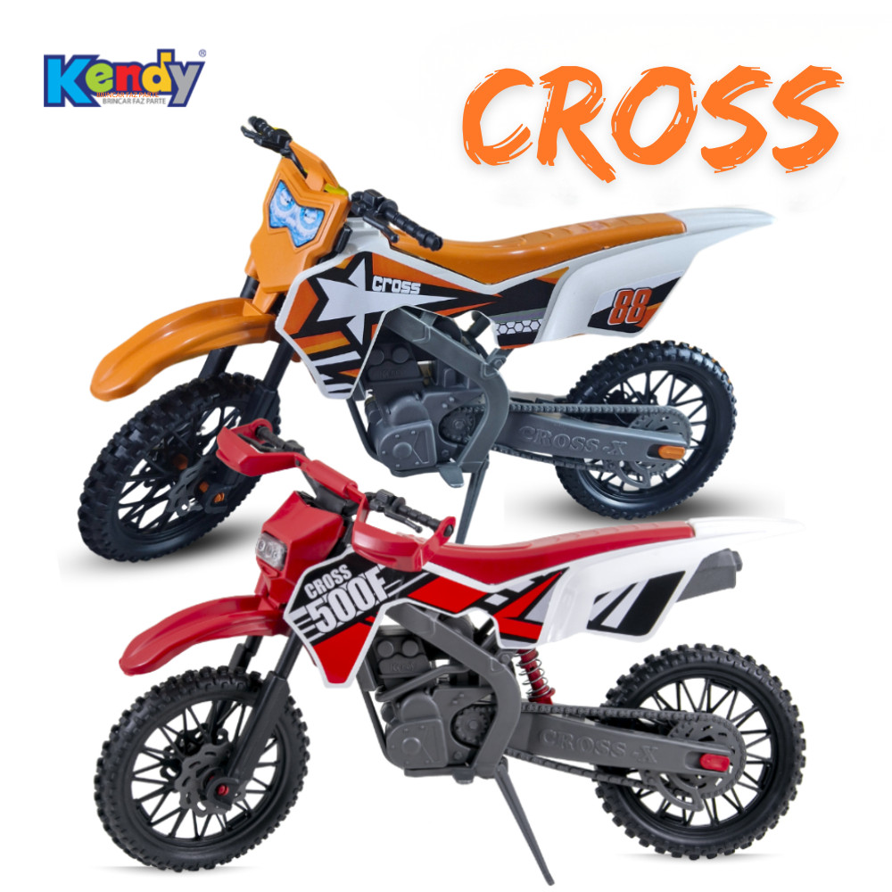 Moto de Brinquedo Gigante 37cm Mega Cross 500F Infantil Motocross c/ Amortecedor Unidade ou Kit c/2 Presente Trilha — imagem 2 de 2