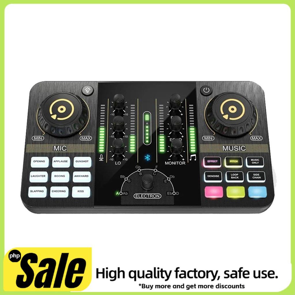 Mixer De Áudio Profissional Podcast Microfone Kit Placa Som Para Smartphone Computador Portátil Vlog Gravação Streaming
