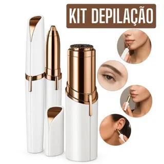 Depiladores Elétricos Portáteis Tipo Caneta Batom Indolor Tira Pelos Rosto Nariz Sobrancelha Feminino Compacto
