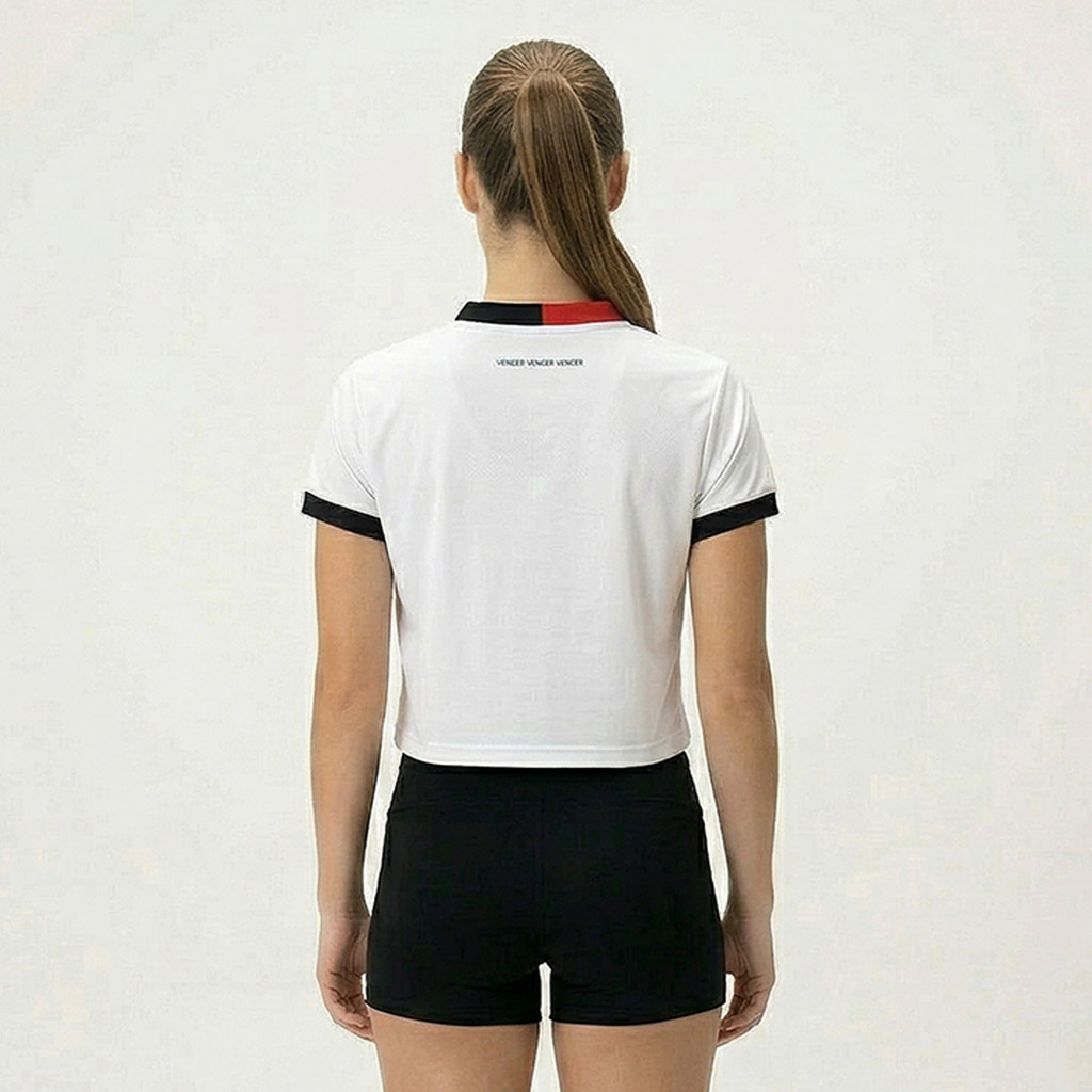 Cropped Flamengo Away Feminino Branco — imagem 2 de 2