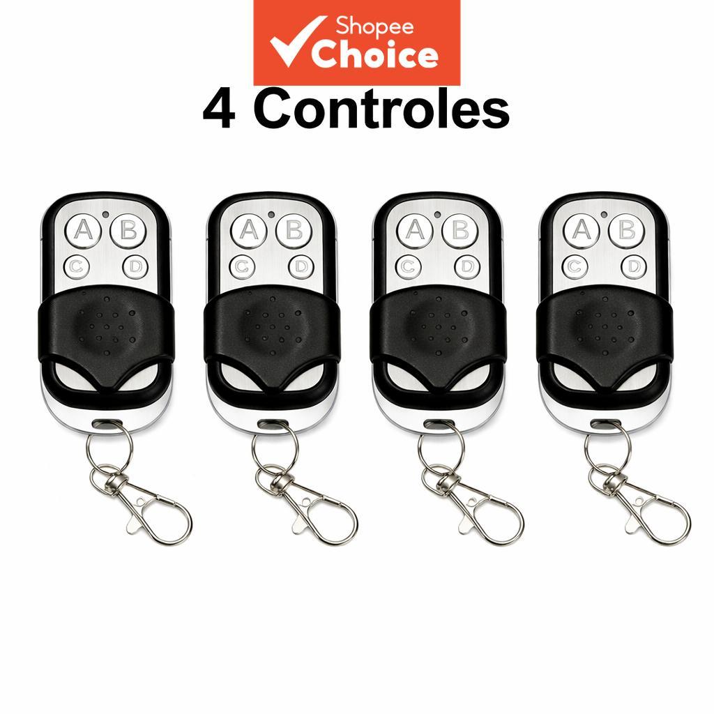 Controle Remoto RF Universal 433MHz para Portão Eletrônico e Porta de Garagem, Transmissor Sem Fio, Chaveiro