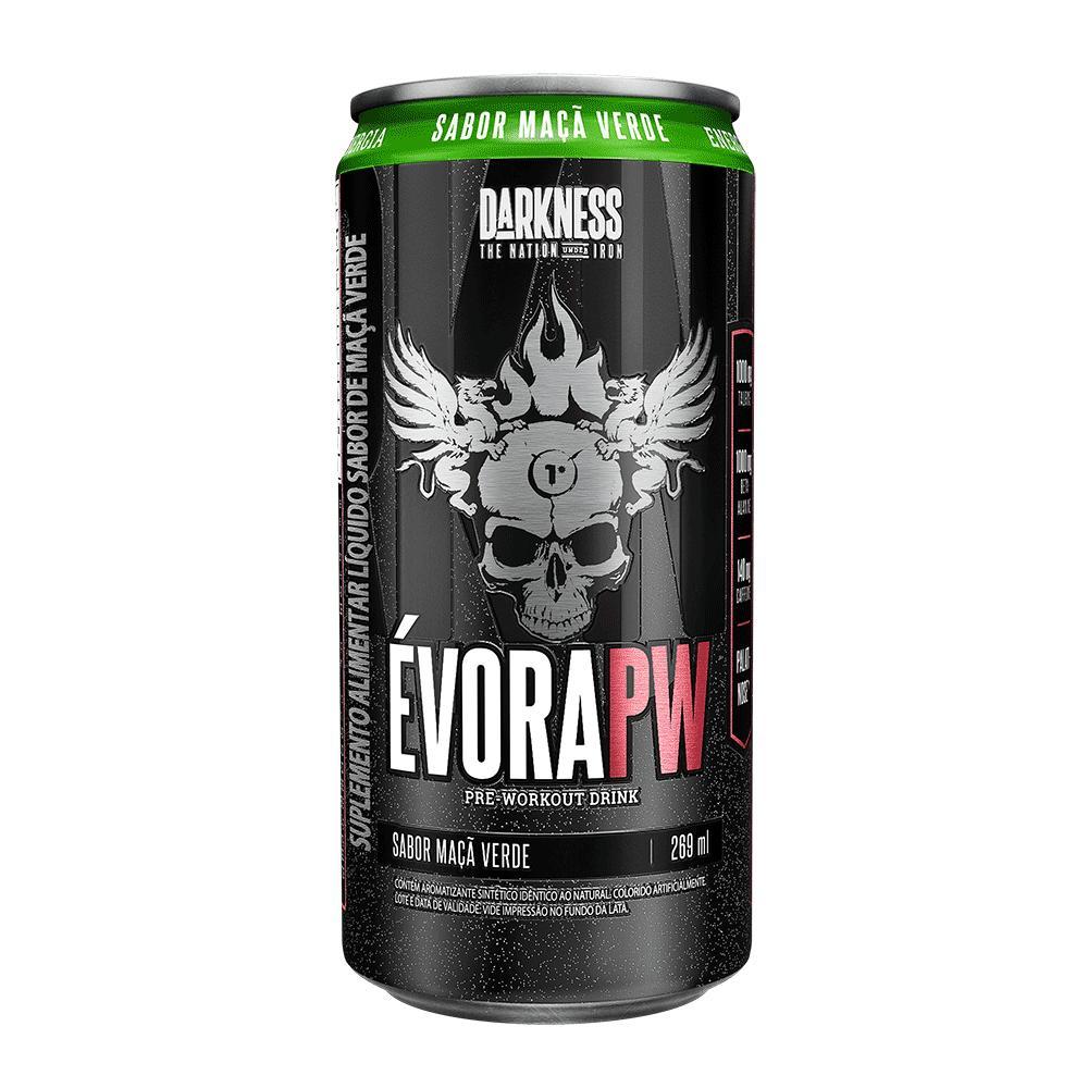 DARKNESS Évora PW Drink Maçã Verde - Bebida Pré-Treino Pronta com Cafeína e Taurina - 6 Unidades de 269 ml