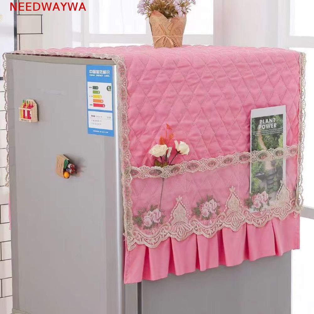 Lavagem NEEDWAYWA | Capas , Bolsos De Renda 55 * 140cm Contra Poeira Para Geladeira , Pano De Lavadora De Algodão De Pol