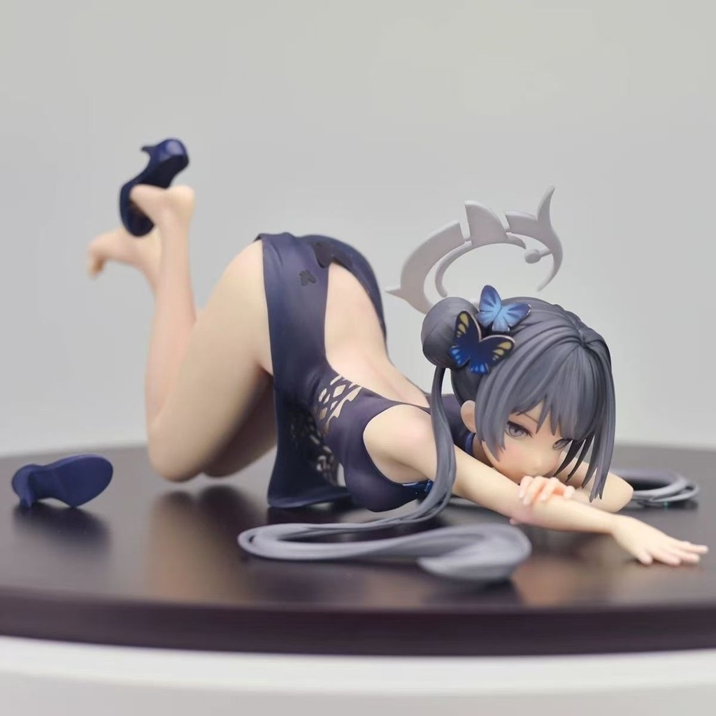 [Azure Blue Archive] Posição Deitada: Longhua Fei-Saki,Bonecas em miniatura, modelos de personagens de anime, decorações