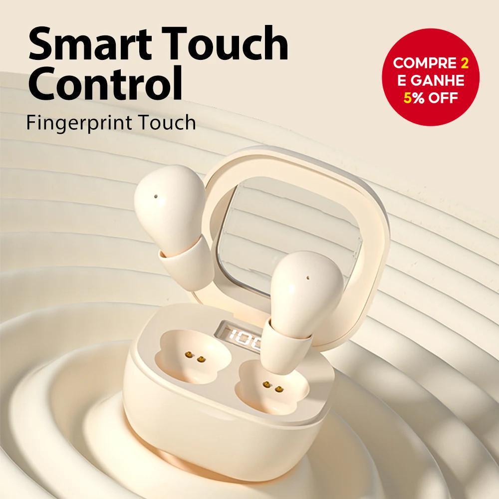 Fones De Ouvido SK19 [Somente Cor Cáqui] Sem Fio Bluetooth TWS Com Cancelamento De Ruído Intra-Auriculares Invisíveis Pa