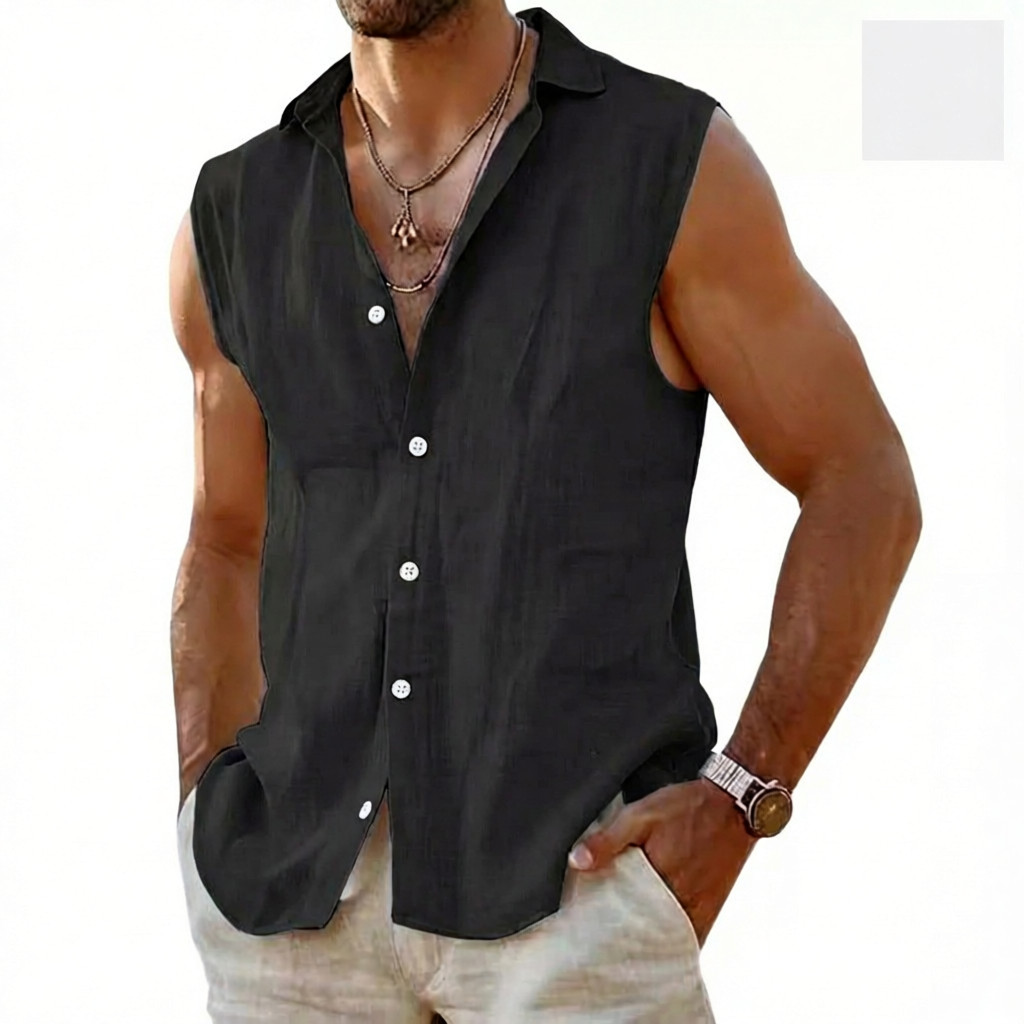 2026 roupas masculinas de comércio exterior Amazon sem mangas colete superior roupas de verão masculino legal All-Match