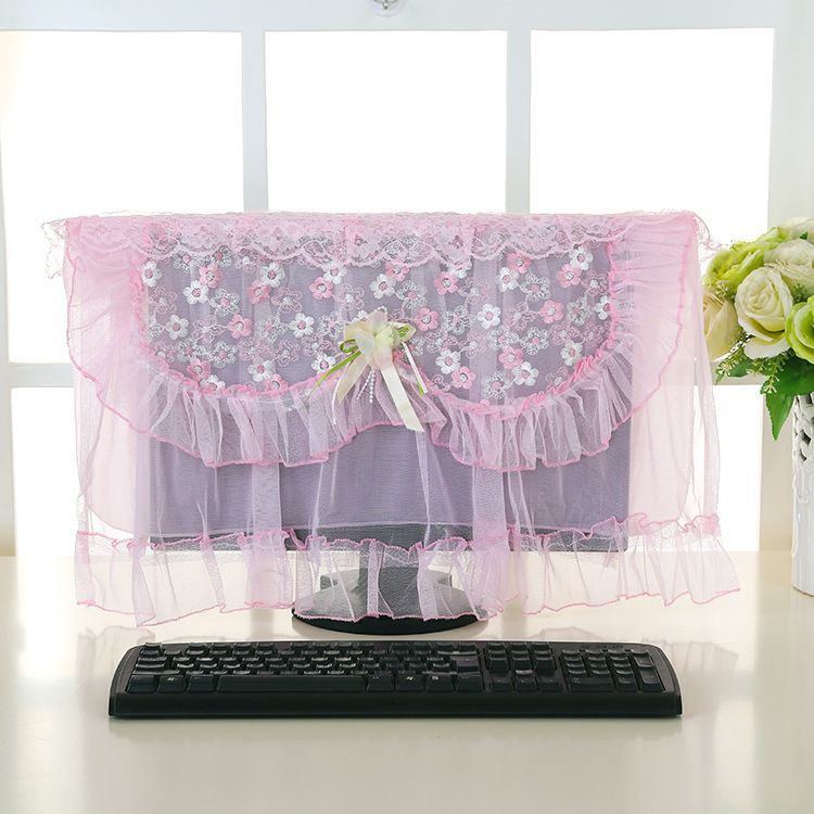 XYLDN14 computador conjunto de uma peça Multi-flor tecido de renda capa de computador Anti-poeira tudo-em-um Desktop LCD