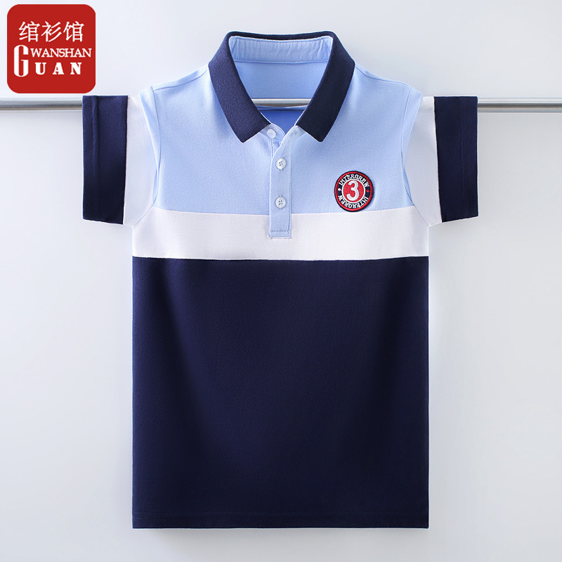 Meninos camiseta de manga curta roupas de verão 2026 novo estilo crianças camisa polo verão meia manga médio grande cria
