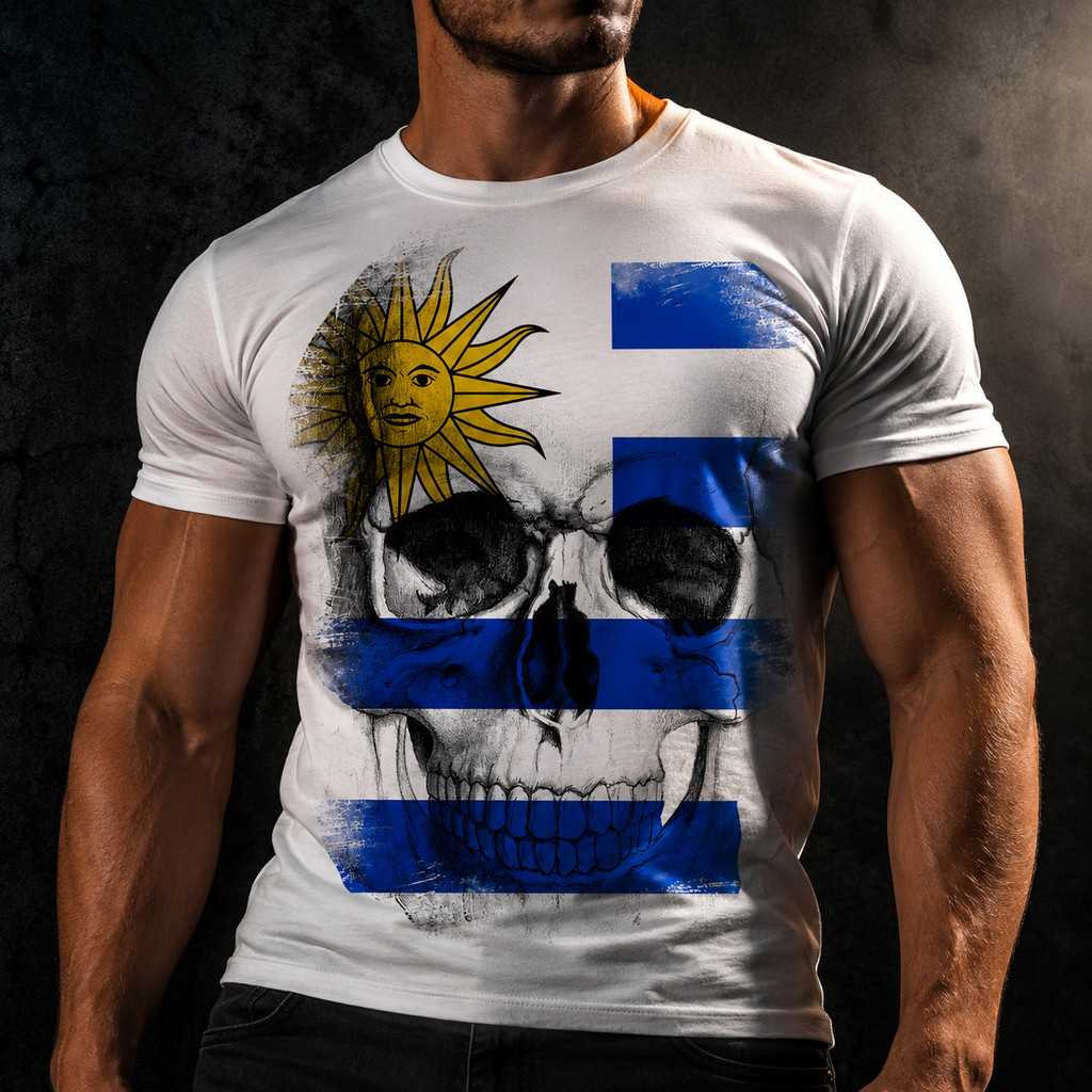 Camisa Camiseta Caveira Uruguai 2