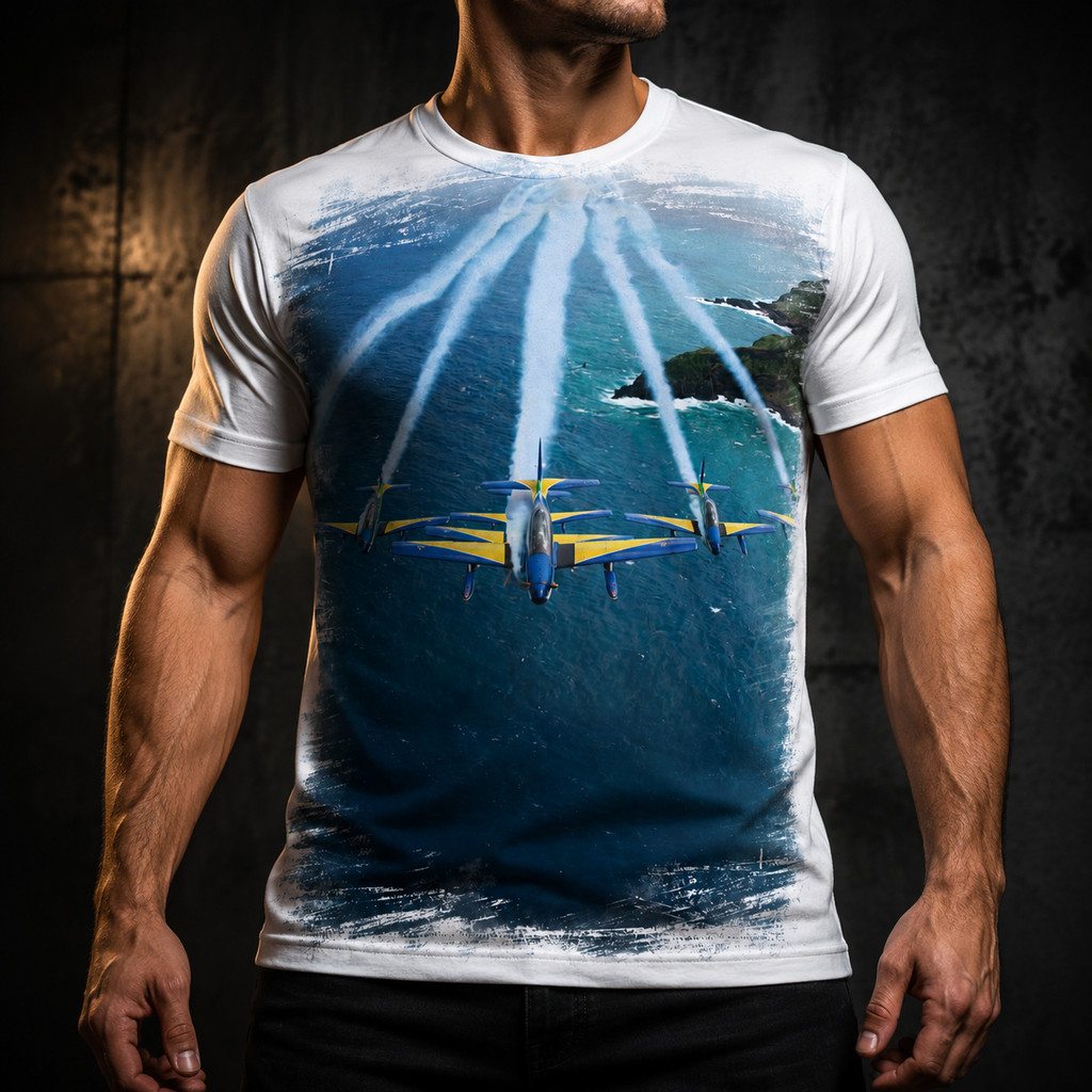 Camisa Camiseta Masculina Avião Esquadrilha da Fumaça 2
