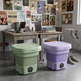 Mini Máquina De Lavar 11L Balde Roupas Portátil Dobrável Lavadora Econômica Bivolt Inteligente Frete Grátis Sp