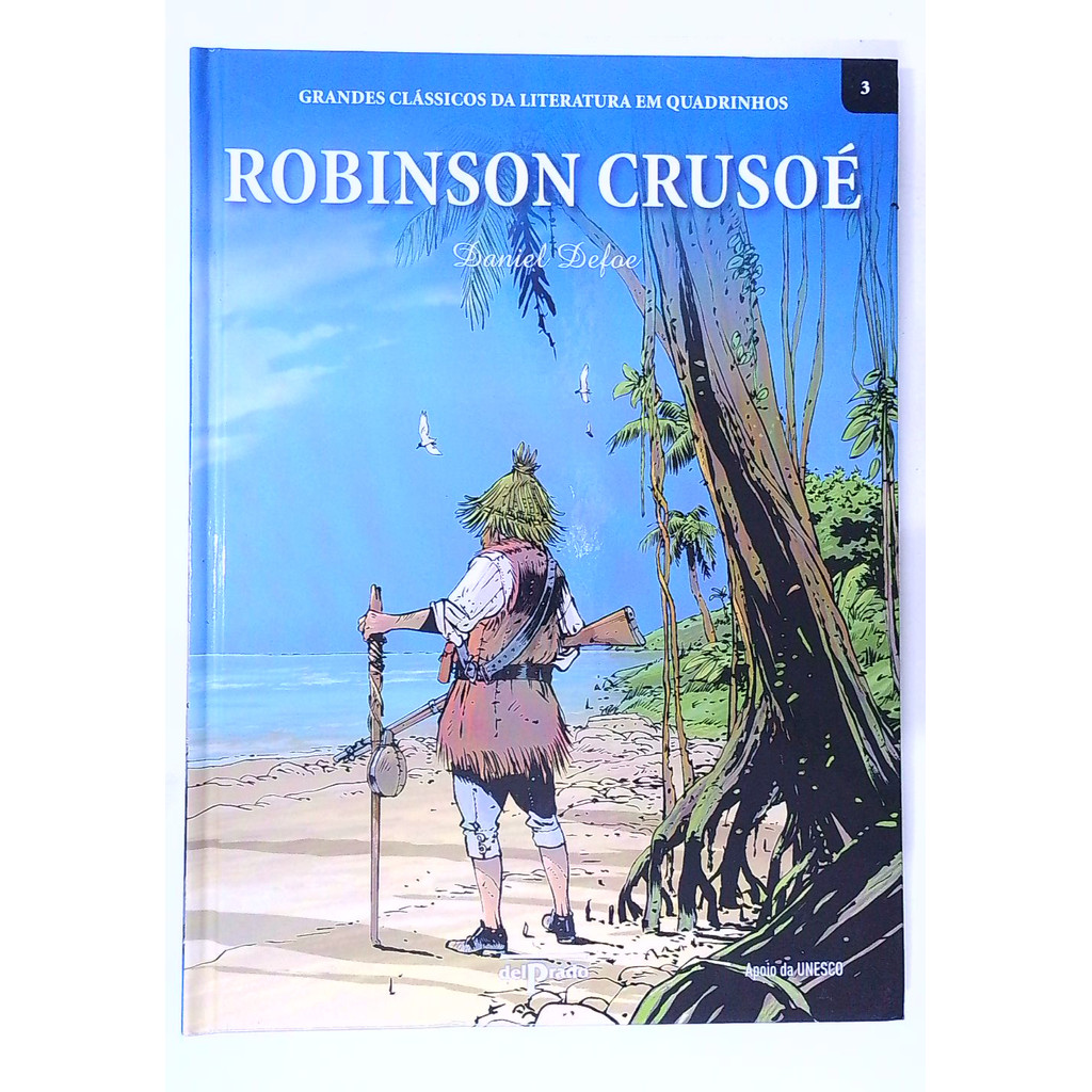 Livro: Robinson Crusoé - Grandes Clássicos da Literatura em Quadrinhos - Daniel Defoe / Christophe Lemoine (Usado)