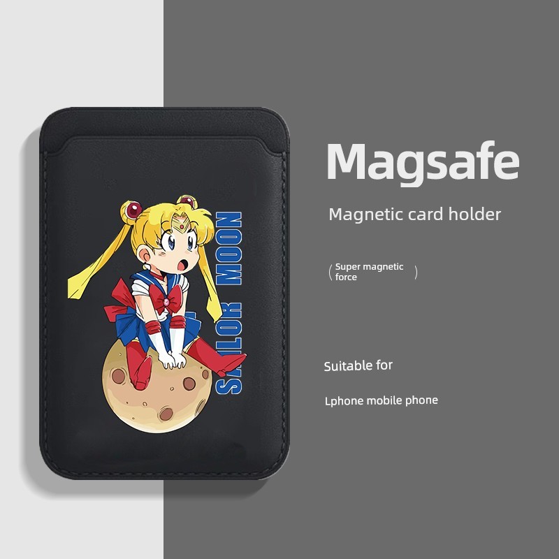 carteira magsafe Novo porta-cartões magnético magSafe Sailor Moon adequado para